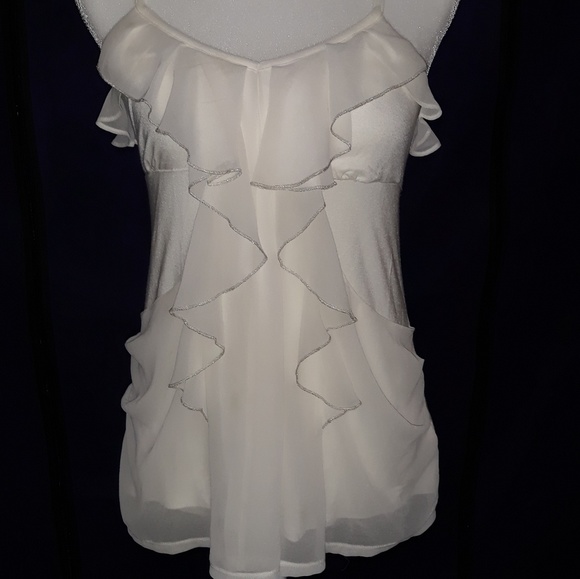 Express Tops - Express cream flowing womens tank top